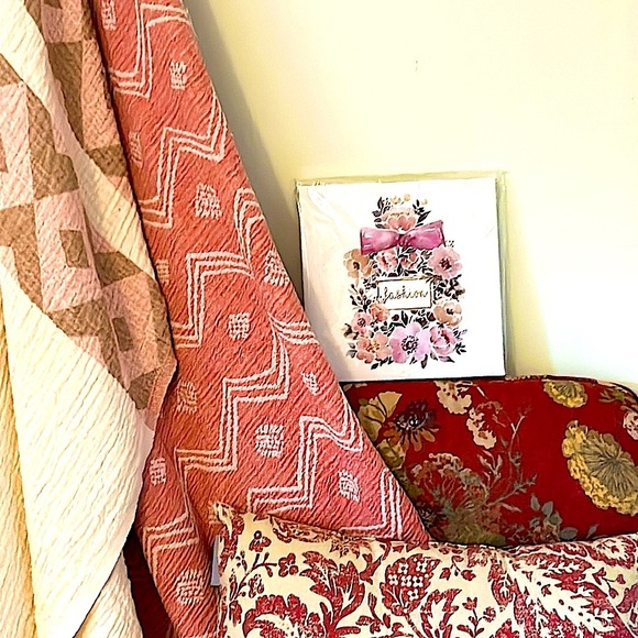 Canvas Art Fashion Floral Gold White Canvas 9 x 9 Small Space Solutions Dorm NEW - Picture 3 of 6